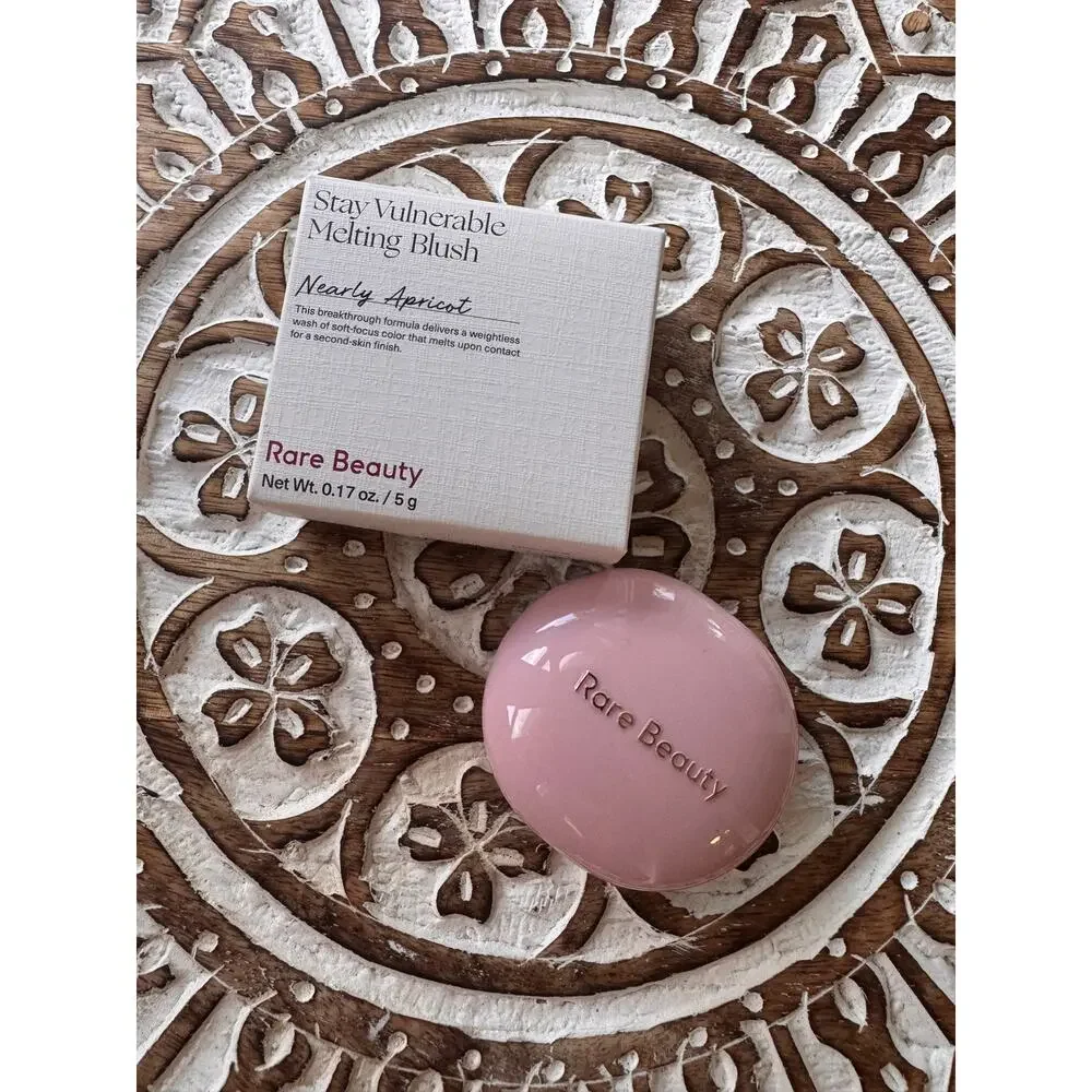 Rare Beauty Stay Vulnerable Melting Cream Blush Nearly Apricot 5g with Box